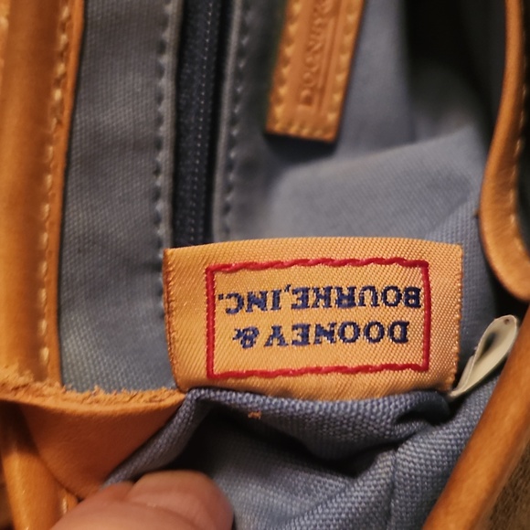 Vintage Dooney & Bourke  Gray/Tan/Multicolor Signature Coated Canvas Small Bag - Picture 7 of 13